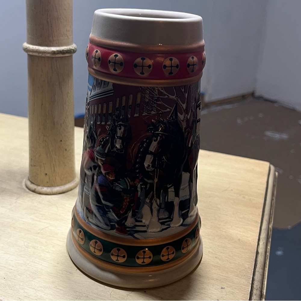 1993 Budweiser “Hometown Holiday” stein mug